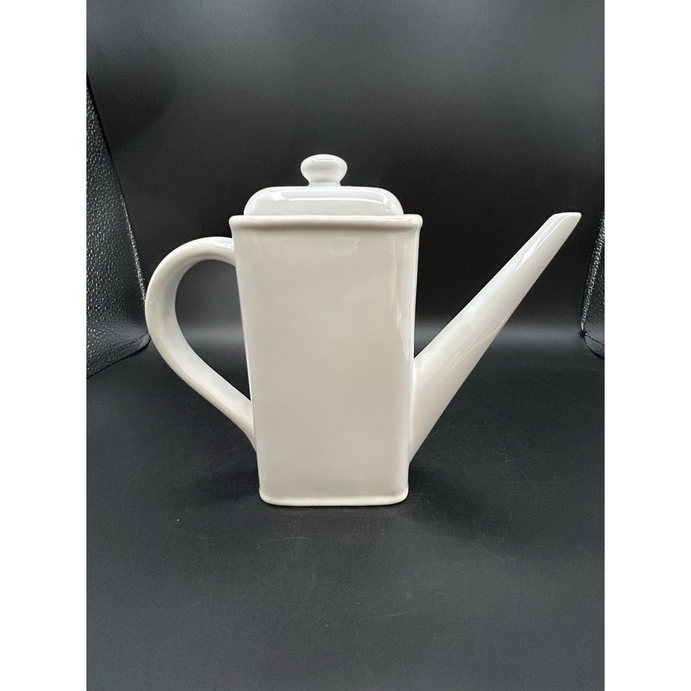 VTG White Ceramic Oil Dispenser With Lid 1 Pint